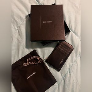 YSL Zip Card Case Holder